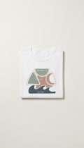 Cotton Graphic Tee with Minimalist Print