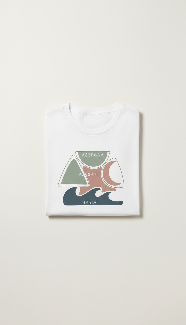 Cotton Graphic Tee with Minimalist Print