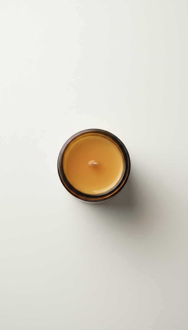 Soy Wax Candle in Amber Glass Jar
